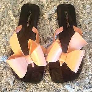 Jeffrey Campbell Peach Bow Sandals
